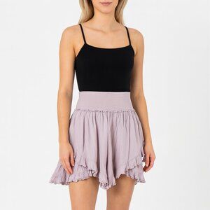 Free People Solid Purple Mini Skirt Size Large